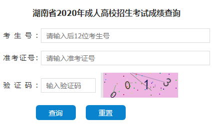 湖南招生考试信息港：2020年湖南成人高考成绩查询入口（已开通）