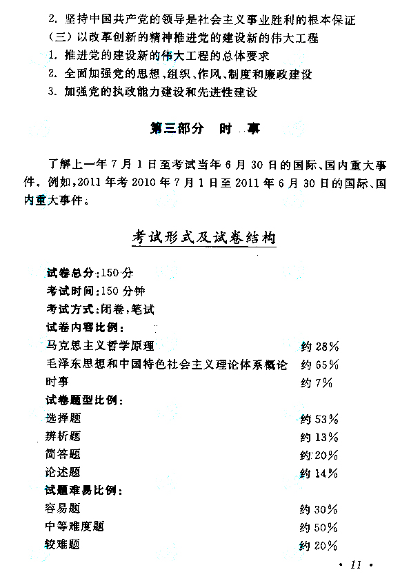 2021年湖北成人高考专升本层次《政治》科目考试大纲图2