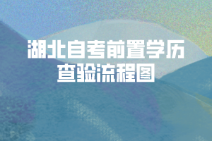 2021年上半年荆州自考本科前置学历查验时间及流程