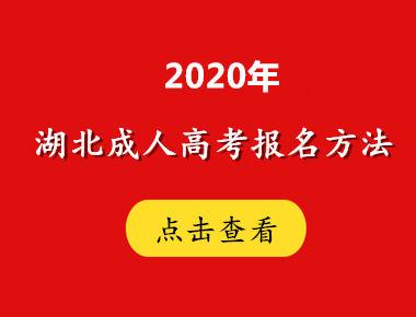 2020年湖北成人高考报名方法及流程