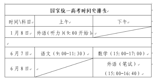 山东2021高考时间是几月几号？