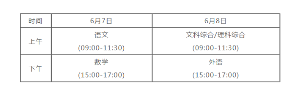 陕西2021高考时间是几月几号？
