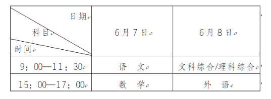 安徽2021高考时间是几月几号？
