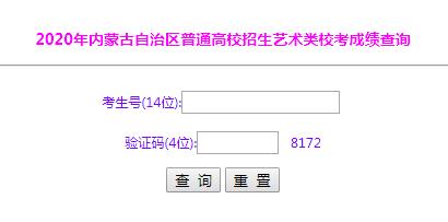 2020年内蒙古兴安普通高校招生艺术类校考成绩查询入口（已开通）