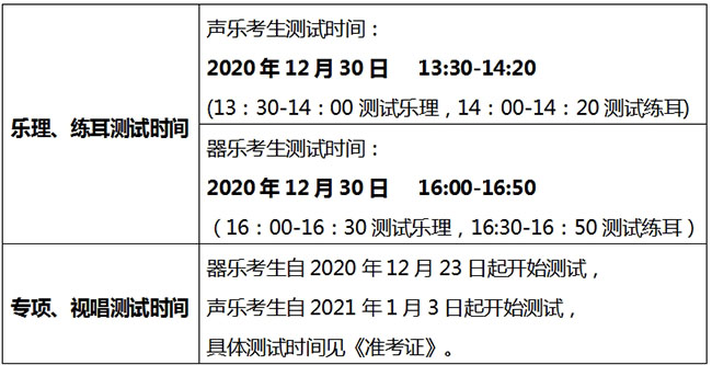 2021年河北音乐类专业统考温馨提示