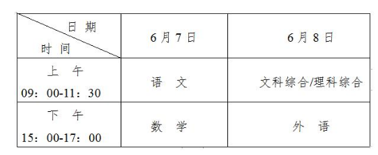 宁夏2021高考时间是几月几号？