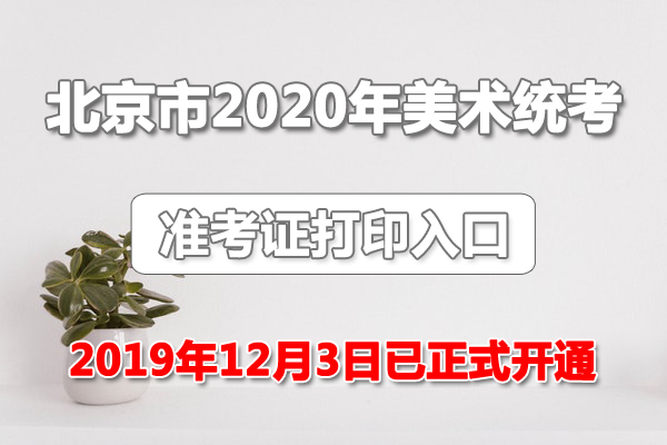 北京市2020年美术统考准考证打印入口【12月3日已正式开通】图1