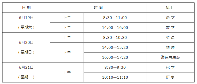 陕西中考时间2021具体考试时间：6月19日至21日图2