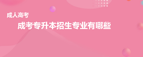 成考专升本招生专业有哪些