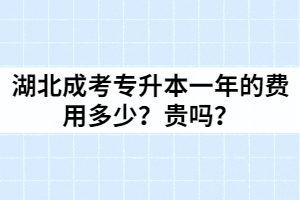 湖北成考专升本一年的费用多少？贵吗？