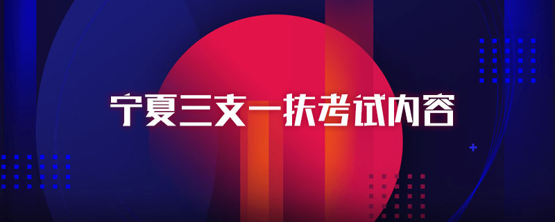 宁夏三支一扶考试内容
