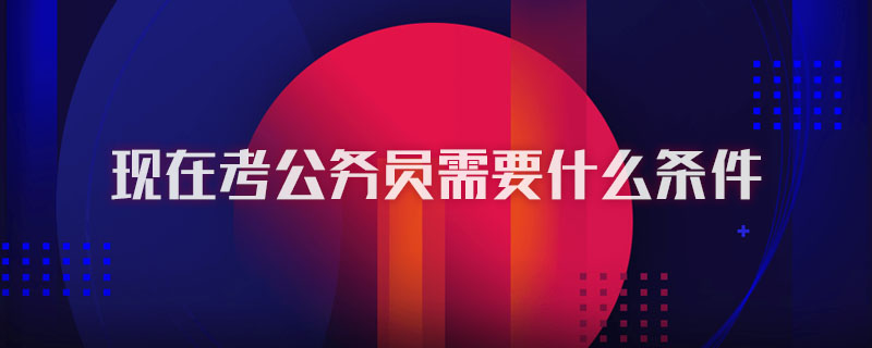 现在考公务员需要什么条件