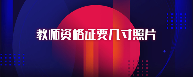 教师资格证要几寸照片