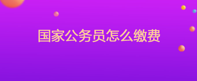 国家公务员怎么缴费