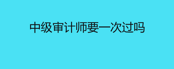 中级审计师要一次过吗