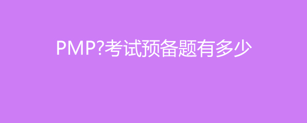 PMP考试预备题有多少