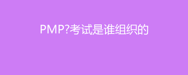 PMP考试是谁组织的