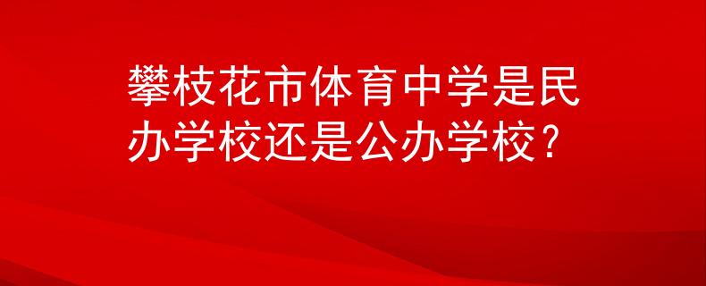 攀枝花市体育中学是民办学校还是公办学校？