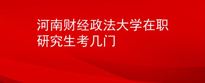 河南财经政法大学在职研究生考几门