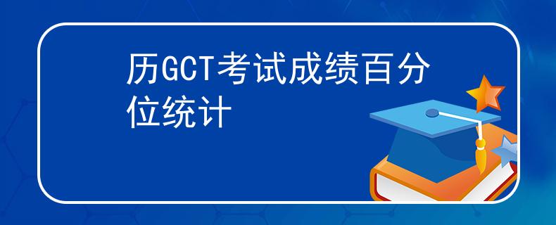 历GCT考试成绩百分位统计