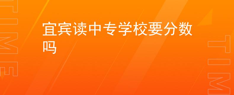 宜宾读中专学校要分数吗