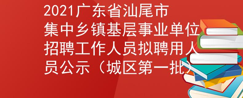 2021广东省汕尾市集中乡镇基层事业单位招聘工作人员拟聘用人员公示（城区第一批）