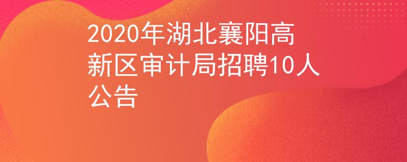 2020年湖北襄阳高新区审计局招聘10人公告