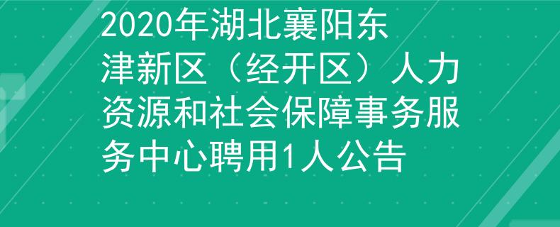 2020年湖北襄阳东津新区（经开区）人力资源和社会保障事务服务中心聘用1人公告