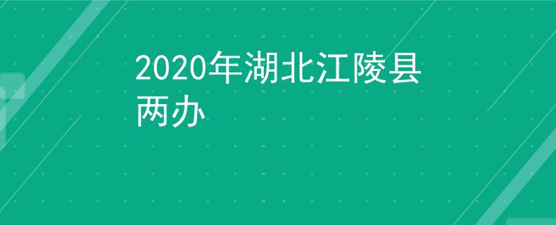 2020年湖北江陵县两办