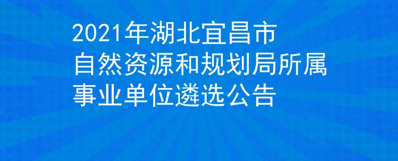 2021年湖北宜昌市自然资源和规划局所属事业单位遴选公告