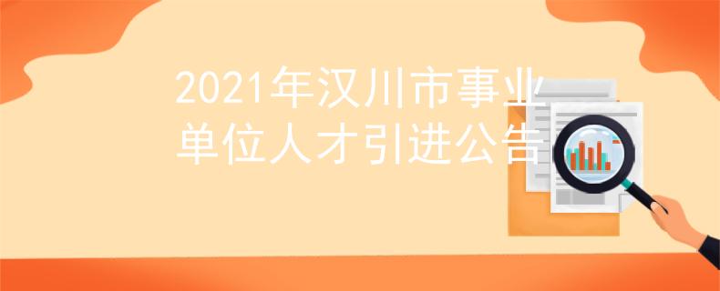 2021年汉川市事业单位人才引进公告