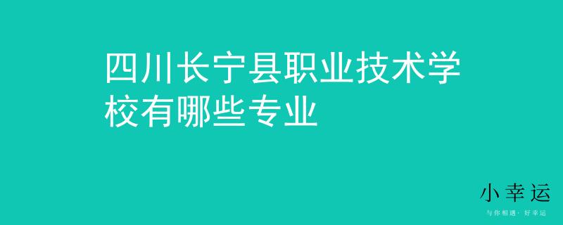 四川长宁县职业技术学校有哪些专业