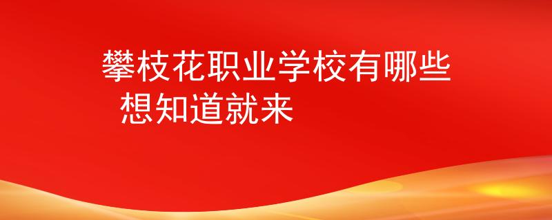 攀枝花职业学校有哪些 想知道就来