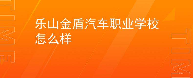 乐山金盾汽车职业学校怎么样