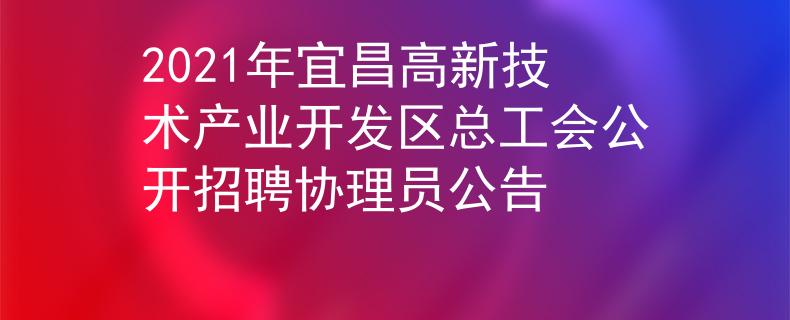 2021年宜昌高新技术产业开发区总工会公开招聘协理员公告