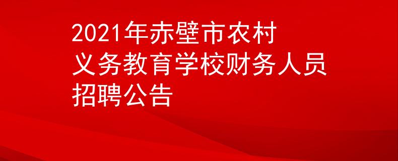 2021年赤壁市农村义务教育学校财务人员招聘公告