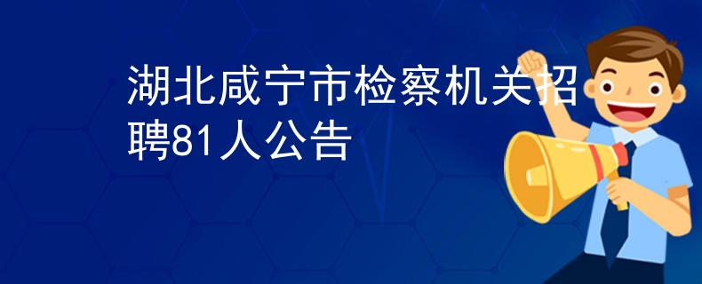 湖北咸宁市检察机关招聘81人公告