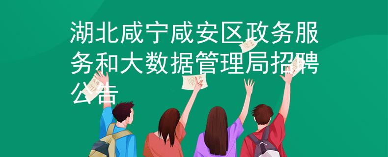 湖北咸宁咸安区政务服务和大数据管理局招聘公告