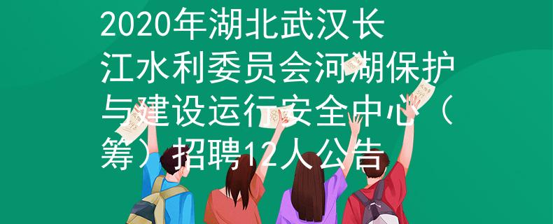 2020年湖北武汉长江水利委员会河湖保护与建设运行安全中心（筹）招聘12人公告