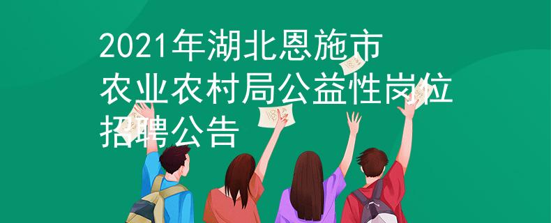 2021年湖北恩施市农业农村局公益性岗位招聘公告