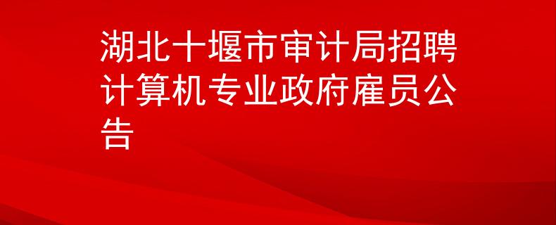 湖北十堰市审计局招聘计算机专业政府雇员公告