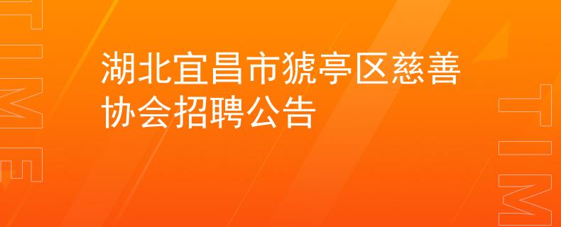 湖北宜昌市猇亭区慈善协会招聘公告
