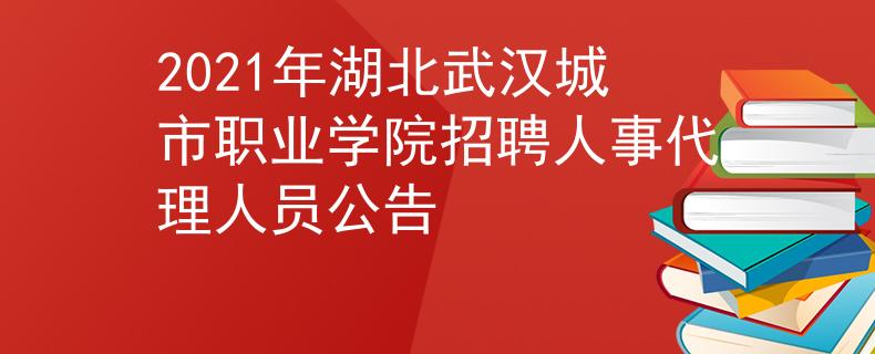2021年湖北武汉城市职业学院招聘人事代理人员公告