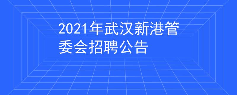 2021年武汉新港管委会招聘公告