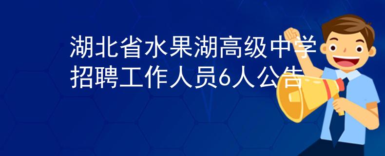 湖北省水果湖高级中学招聘工作人员6人公告