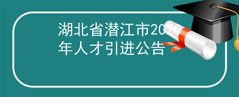 湖北省潜江市2020年人才引进公告