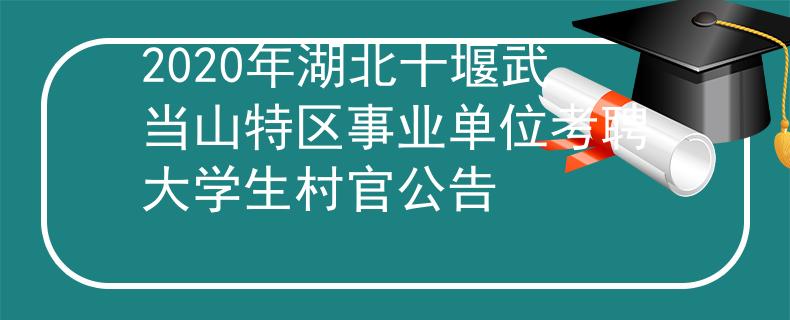 2020年湖北十堰武当山特区事业单位考聘大学生村官公告