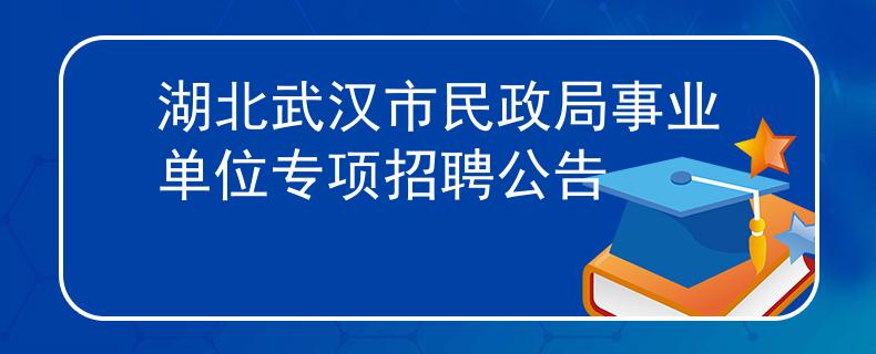 湖北武汉市民政局事业单位专项招聘公告
