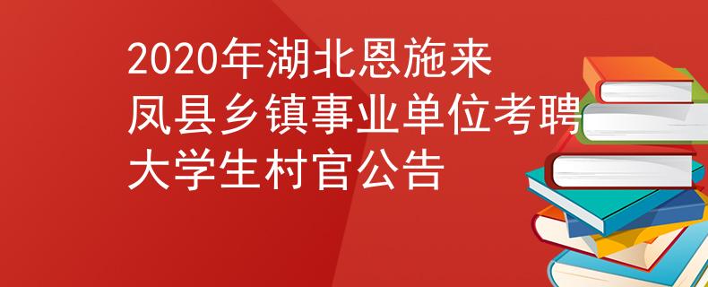 2020年湖北恩施来凤县乡镇事业单位考聘大学生村官公告