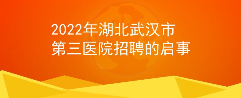 2022年湖北武汉市第三医院招聘的启事